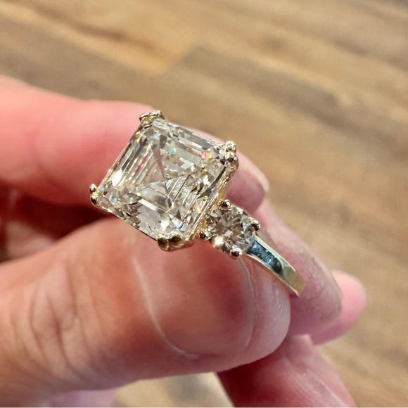 14K Yellow Gold Lab Grown Diamond Engagement Ring - Picture 7 of 13